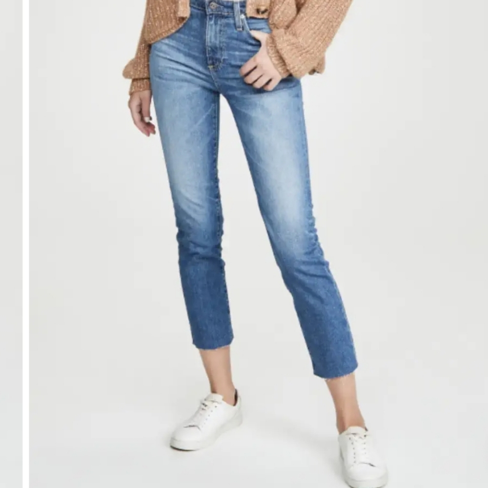 AG "the Isabelle" high rise straight crop jeans size 27, new with tags!